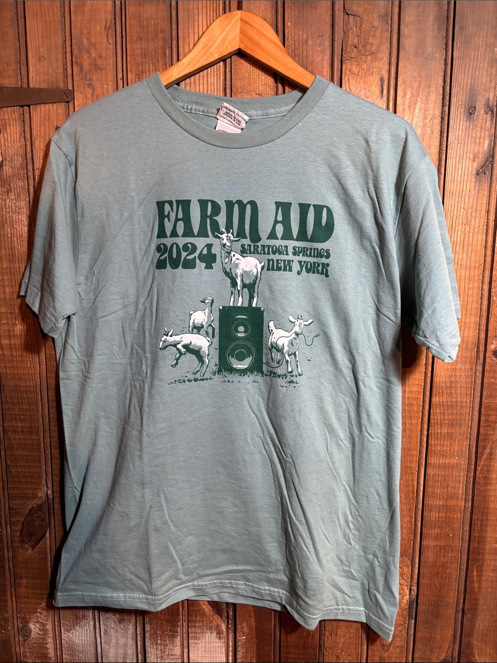 Farm Aid 2024 Saratoga Springs Green Graphic Tee